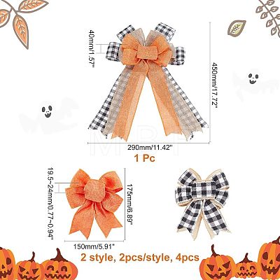 CHGCRAFT 5Pcs 3 Style Ployester Bowknot Display Decoration DIY-CA0004-36-1