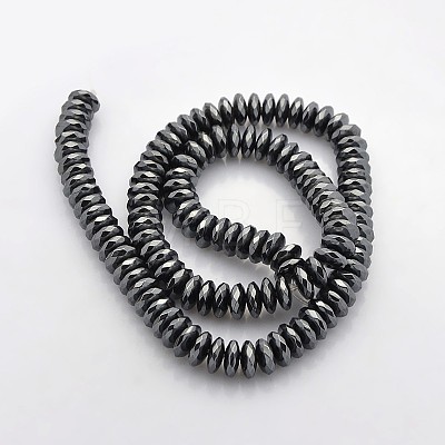 Electroplate Non-magnetic Synthetic Hematite Beads Strands G-J208H-03-1