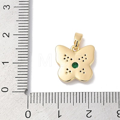 Brass Micro Pave Cubic Zirconia Pendants KK-Q030-01A-G-1