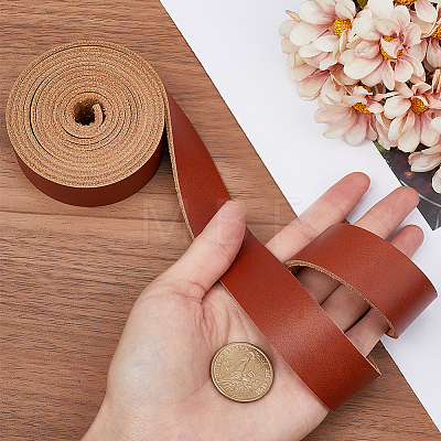1.6M Flat AB Grade Cowhide Leather Cord AJEW-WH0007-59B-04-1