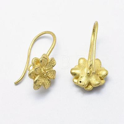 Brass Earring Hooks KK-K186-75C-RS-1