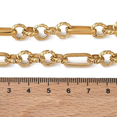 304 Stainless Steel Figaro Chains Necklaces for Women SA-CBA4051-11G-1