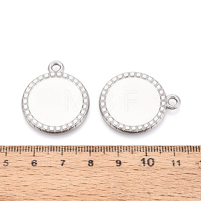 304 Stainless Steel Pendant Cabochon Settings STAS-N108-69P-1