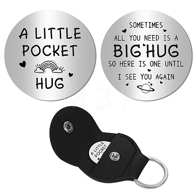 Pocket Hug Token Long Distance Relationship Keepsake Keychain Making Kit DIY-CN0002-67G-1