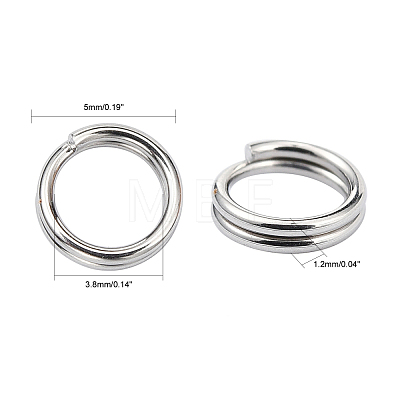 304 Stainless Steel Split Rings STAS-E010-5x1mm-2-1