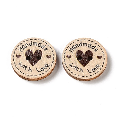 2-Hole Printed Wood Buttons WD-CBACBB7-03-1