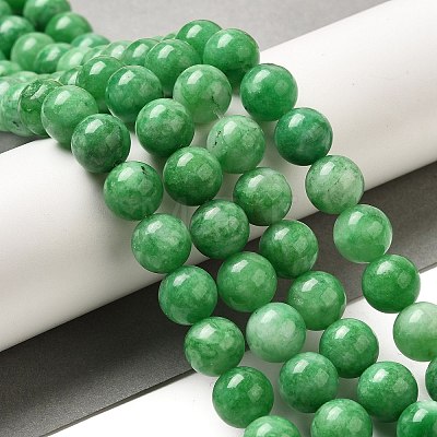 Natural Dyed White Jade Beads Strands G-M402-C04-12-1