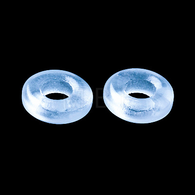 Transparent Glass European Beads GLAA-D009-01B-1
