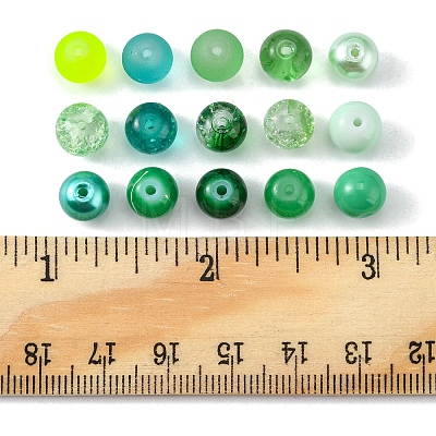 375Pcs 15 Style Glass Beads GLAA-FS0001-39-1