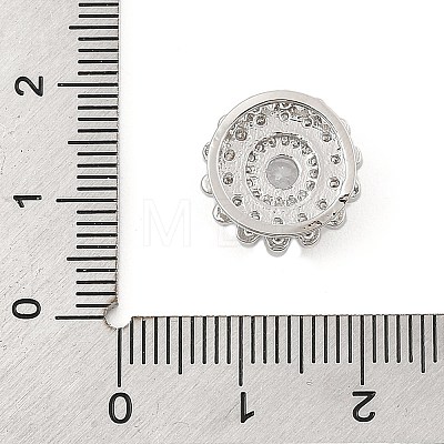 Brass Micro Pave Cubic Zirconia Slide Charms ZIRC-I068-12P-1