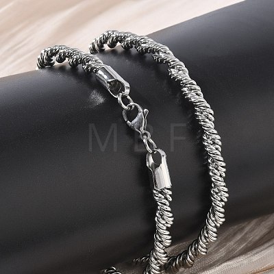 6MM 304 Stainless Steel Rope Chain Necklaces SA-CBA2696-04P-1