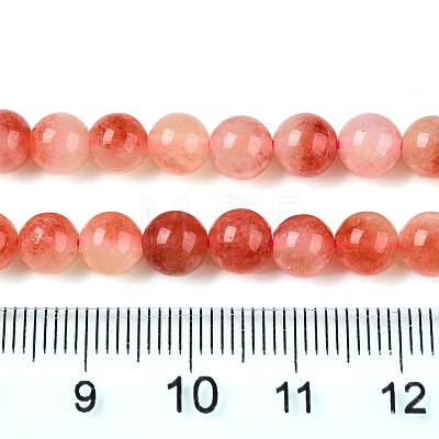 Dyed Natural White Jade Beads Strands G-T138-6mm-210-18-1