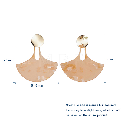 Cellulose Acetate(Resin) Dangle Stud Earrings EJEW-JE04076-1
