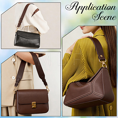 2Pcs 2 Styles PU Leather Bag Handles DIY-CL0002-67B-1
