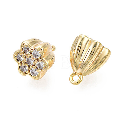 Brass Micro Pave Cubic Zirconia Charm KK-N231-237-1