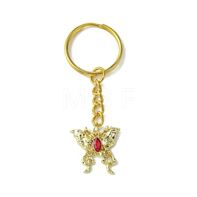 Butterfly Alloy with Cubic Zirconia Pendant Keychain KEYC-JKC00847-1