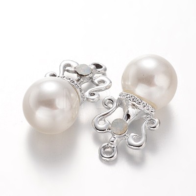 Silver Color PlatedAlloy Imitation Pearl Pendants PALLOY-M179-25-AAA-1