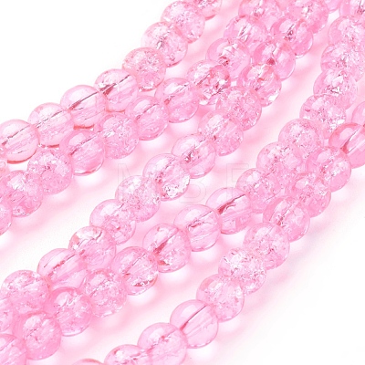 Crackle Glass Beads Strands X-CCG-Q001-6mm-02-1