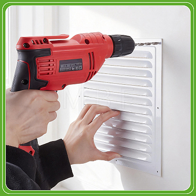 Aluminum Square Wall Vent Grille Cover AJEW-WH0410-220A-01-1
