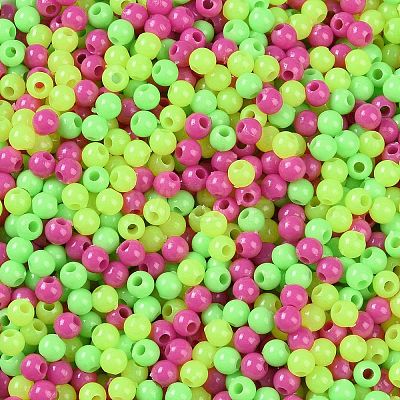 Opaque Acrylic Beads OACR-H118-07A-01-1