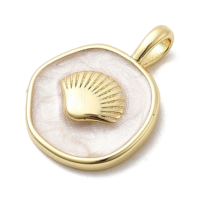 Brass Enamel Pendants KK-P338-08G-04-1