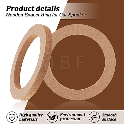 Wooden Spacer Ring for Car Speaker DIY-WH0430-396B-1