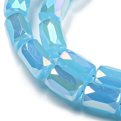 Imitation Jade Glass Beads Strands EGLA-P052-03A-01-1