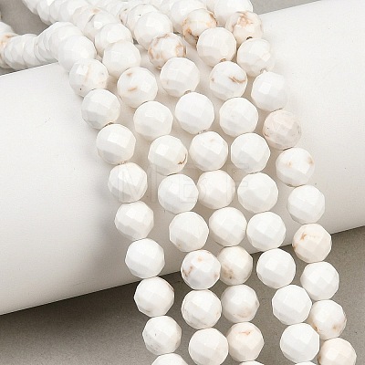 Natural Magnesite Beads Strands G-Z143-D01-6mm-1
