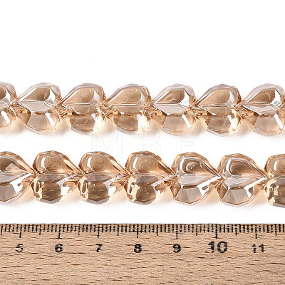 Electroplate Transparent Glass Beads Strands EGLA-B012-AB13-1