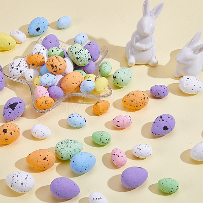 120Pcs 2 Styles Foam Simulated Pigeon Eggs DIY-SP0007-60-1