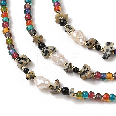 Handmade Lampwork Beaded Necklaces NJEW-L119-02G-1