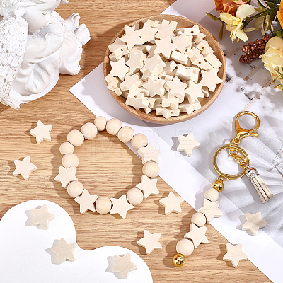 180Pcs Wood Beads WOOD-PA0001-65-1