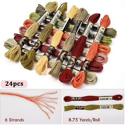 6-Ply Polyester Embroidery Floss OCOR-CY0004-40C-1