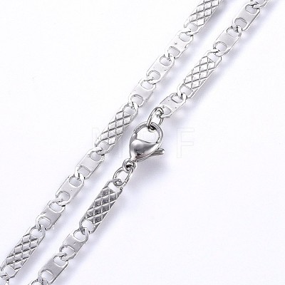304 Stainless Steel Mariner Link Chains Necklaces NJEW-P223-08P-1
