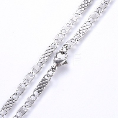 Tarnish Resistant 304 Stainless Steel Mariner Link Chains Necklaces NJEW-P223-08P-1