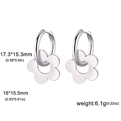 304 Stainless Steel Hoop Earrings FS-WG6A0FB-13-1