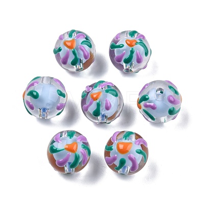 Transparent Acrylic Enamel Beads TACR-G040-01R-1