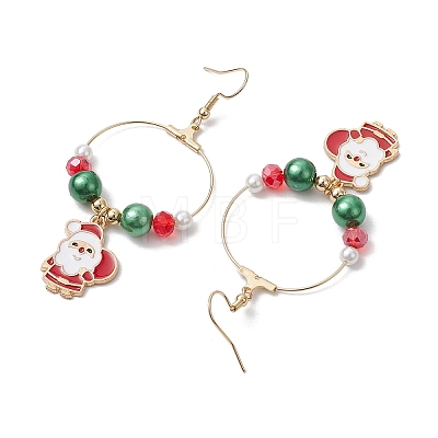 Alloy Enamel Dangle Earrings EJEW-JE06144-1