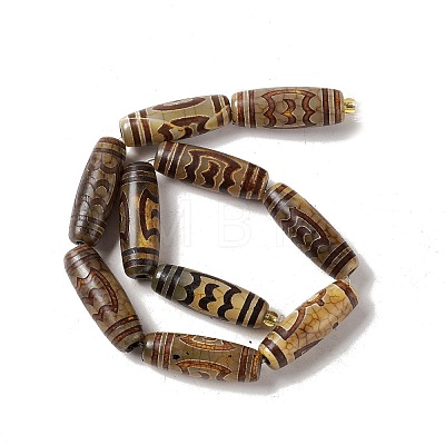 Tibetan Style dZi Beads Strands G-A024-01Y-1