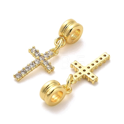 Rack Plating Brass Micro Pave Cubic Zirconia Charms KK-S398-08A-1