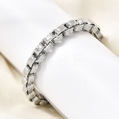 304 Stainless Steel Box Chains Bracelets for Women BJEW-P399-02P-1