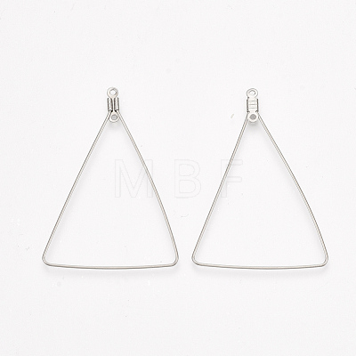 304 Stainless Steel Wire Pendants X-STAS-S103-12-1