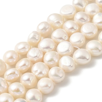 Natural Cultured Freshwater Pearl Beads Strands PEAR-A006-09F-1