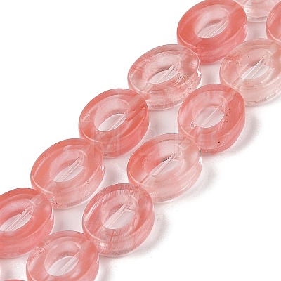 Cherry Quartz Glass Beads Strands G-M439-A09-01-1