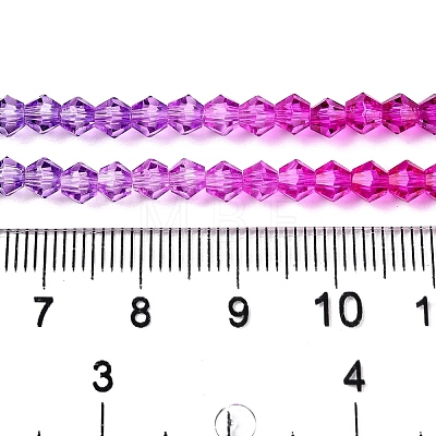 Gradient Color Baking Paint Glass Bead Strands X1-DGLA-A039-T4mm-A09-1
