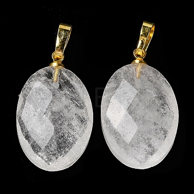 Natural Quartz Crystal Pendants G-E603-03G-05-1