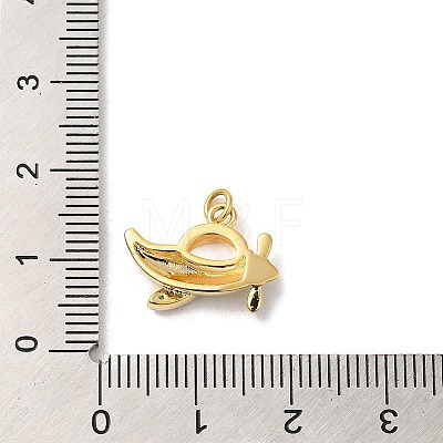 Rack Plating Brass Micro Pave Cubic Zirconia with Sea shell Pendants KK-Q795-12G-1