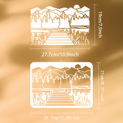 Plastic Drawing Painting Stencils Templates DIY-WH0396-369-1