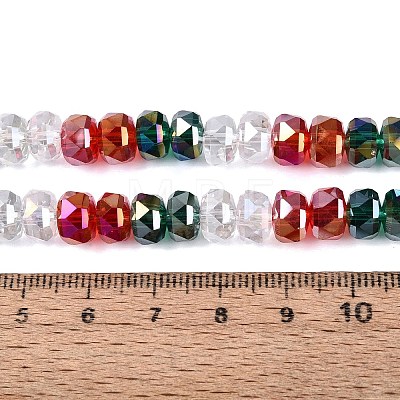 Electroplate Transparent Glass Beads Strands EGLA-N022-15A-B03-1