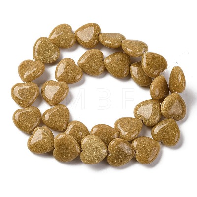 Synthetic Yellow Goldstone Beads Strands G-I372-A11-02-1